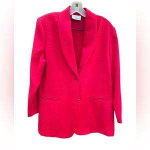 c. b. collections Petites Vintage Coral Color Lightweight Blazer Jacket Size 10P